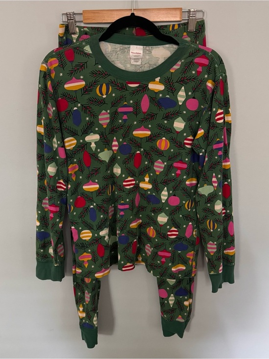 Hanna Andersson Other - Hanna Andersson Women's Small Christmas Ornament Organic Cotton Pajama Set Green